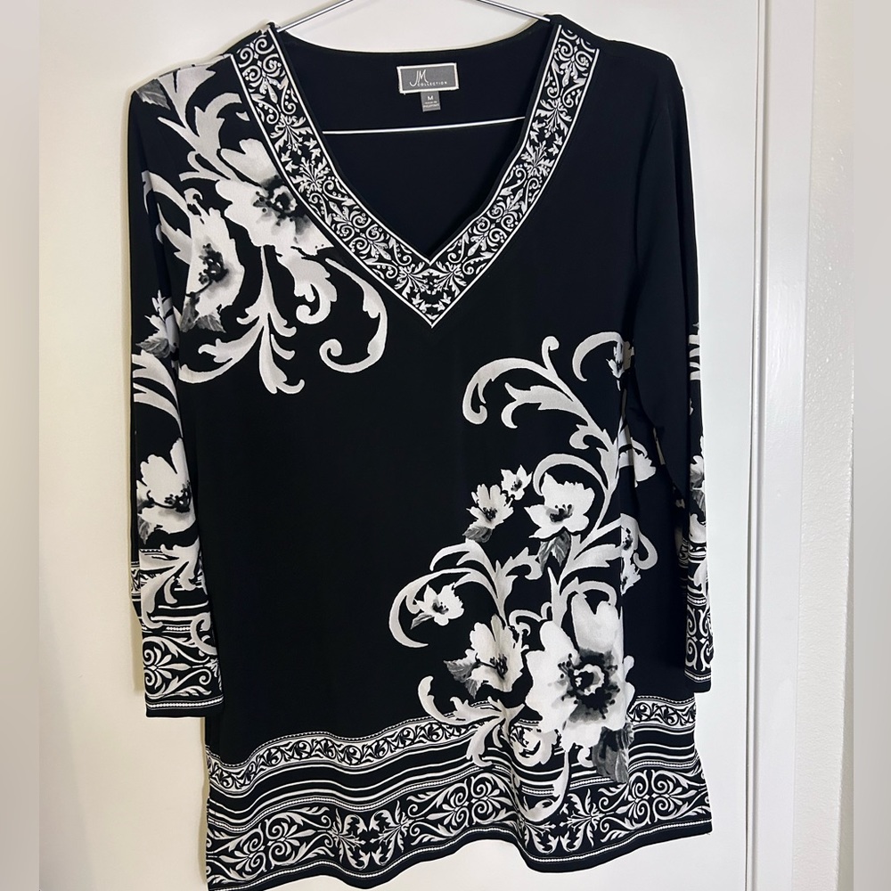JM Collection 3/4 Sleeve Size M